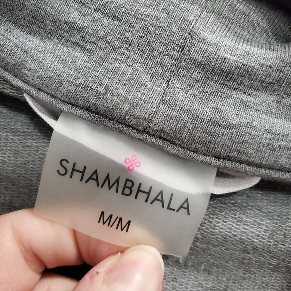 Shambhala Women's Gray Spacedye Jersey Knit Asymmetrical Wrap Cowl Cardigan‎ M - Picture 6 of 9